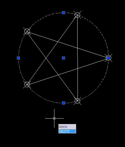 CAD定數(shù)等分畫(huà)五角星教程