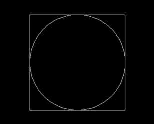 CAD如何在正方形里繪制內(nèi)切圓？