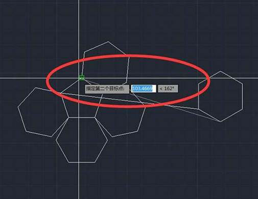 CAD多個(gè)六邊形對齊的方法